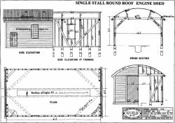 Single Stall Engine Shed - Round roof